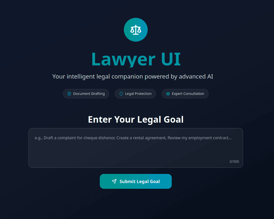 Intellaxis Legal AI Dashboard